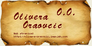 Olivera Oraovčić vizit kartica